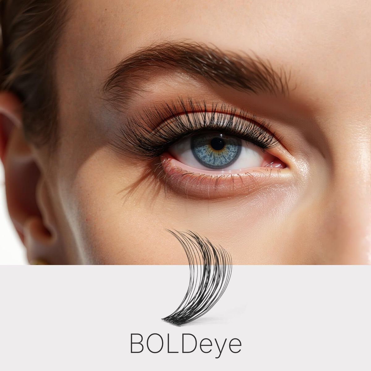 Détails des faux cils VEYESBEAUTY montrant les clusters et bandes