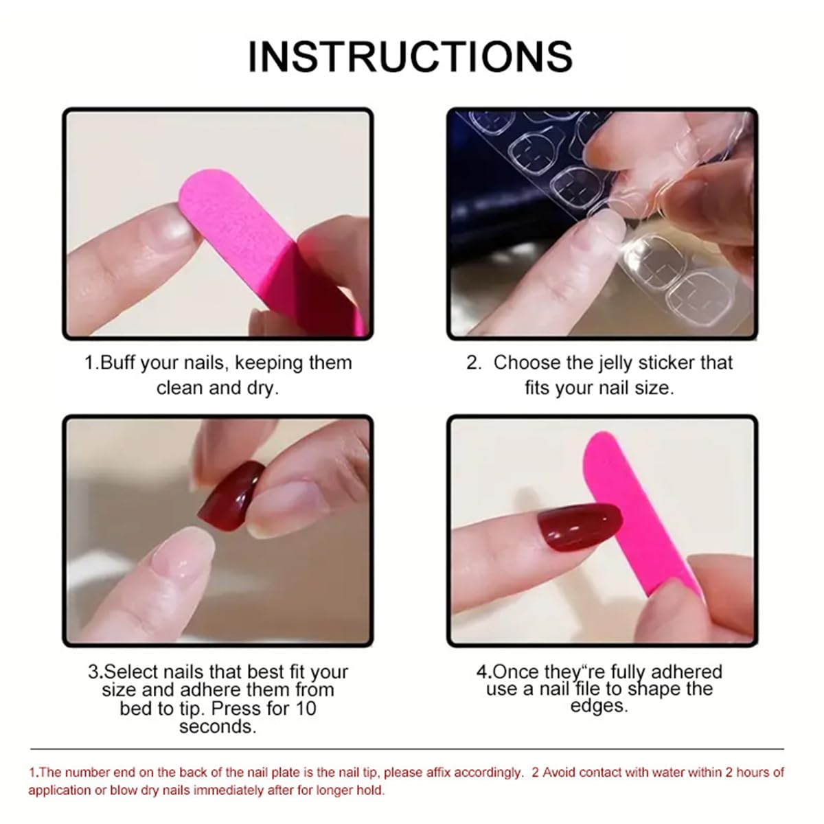 Détails des faux ongles avec paillettes et étoiles
