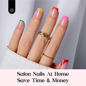 Détails des faux ongles Beetles montrant les différentes tailles