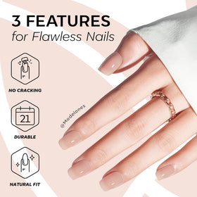 détails des faux ongles modelones en diverses tailles
