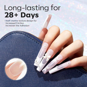 Détails des faux ongles Modelones en gel demi-mat