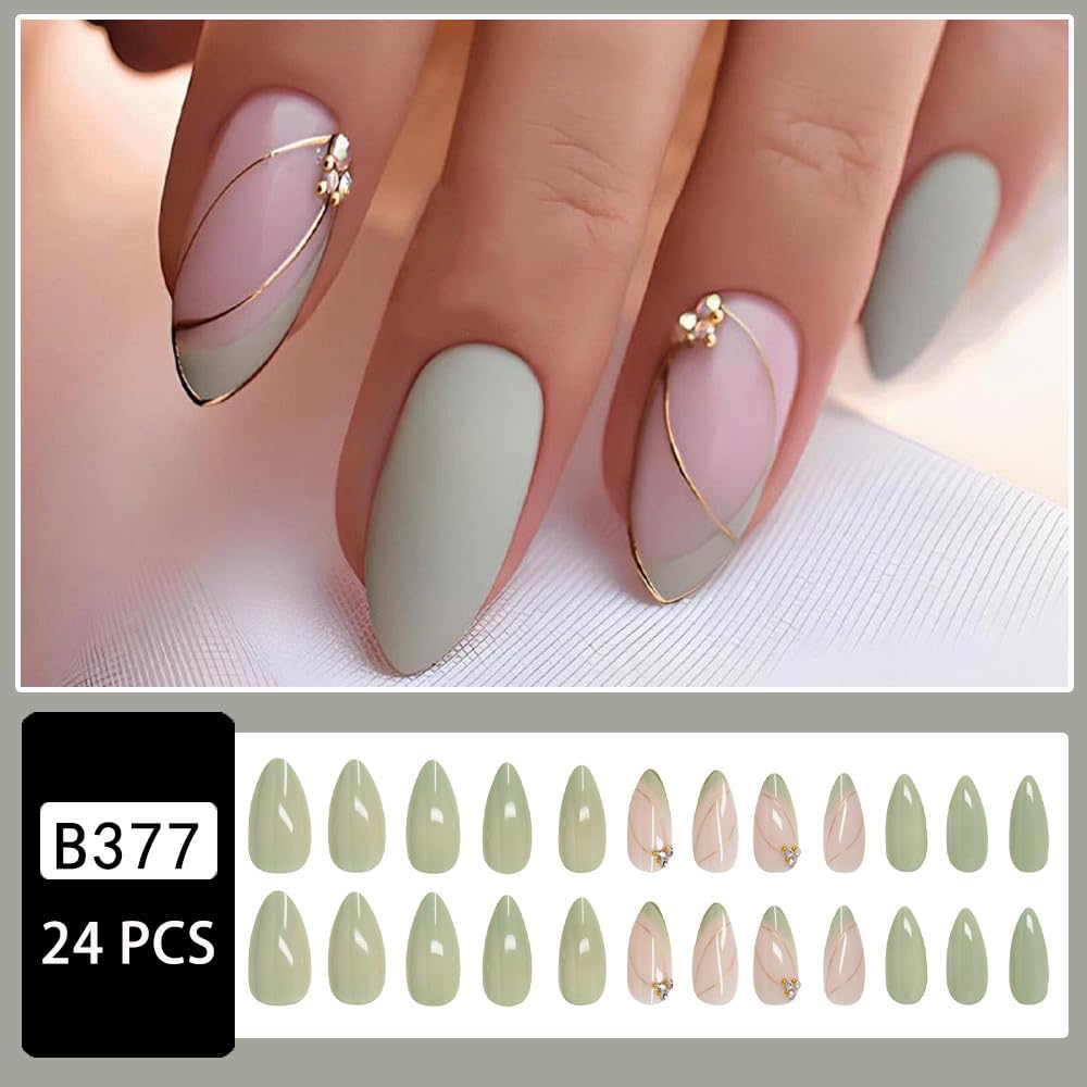 Détails des faux ongles pressés CTTHNBD, y compris lime à ongles et autocollants de colle