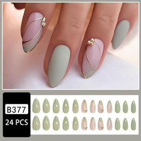 Détails des faux ongles pressés CTTHNBD, y compris lime à ongles et autocollants de colle