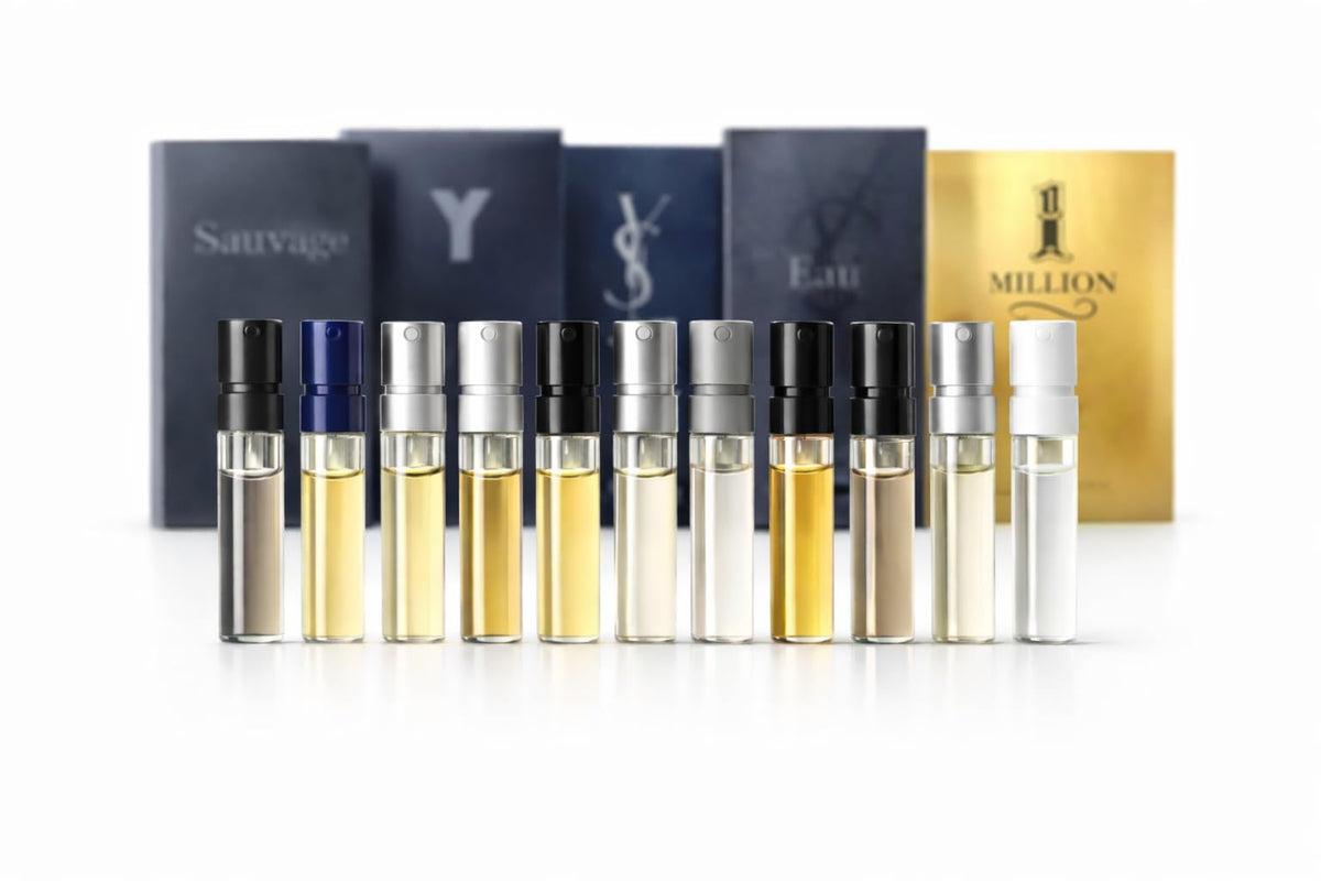 Détails des flacons d'échantillons de parfums pour hommes