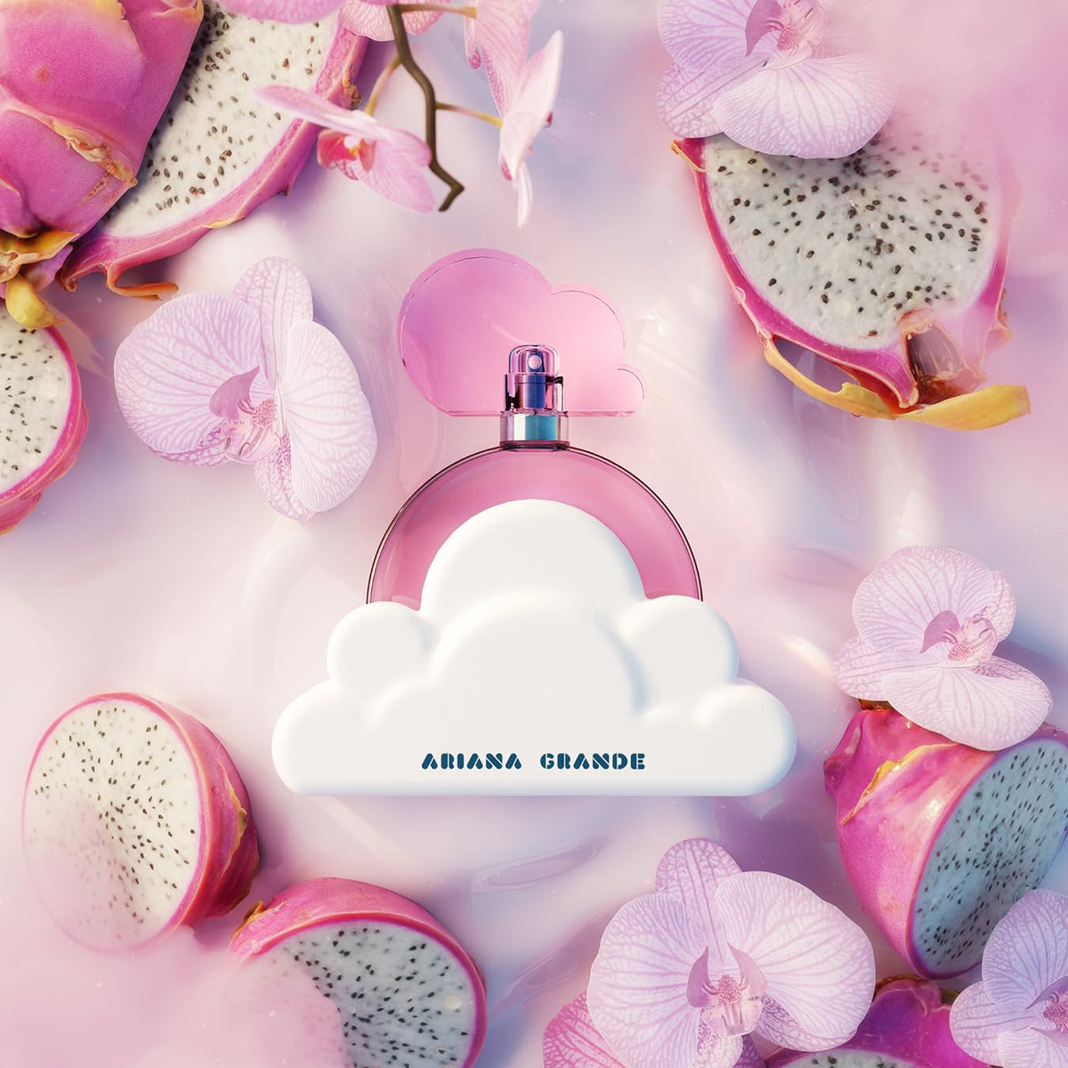 Détails des flacons de parfum Ariana Grande Cloud Pink et Sweet Like Candy