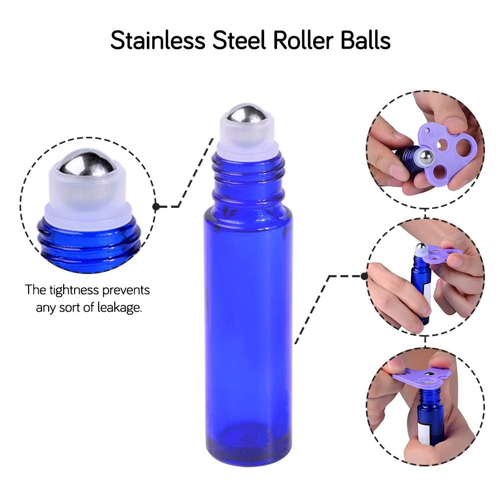 Détails des flacons roll-on avec bouchon en aluminium et billes en acier inoxydable