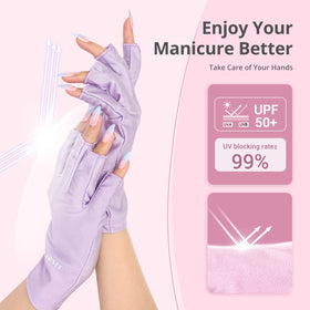 Détails des gants AIRSEE UV en nylon et lycra, vue rapprochée