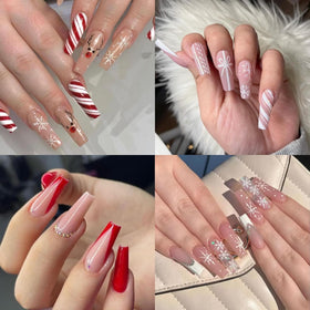 Détails des Gel Tips Ongles Coffin UNA GELLA avec tailles numérotées