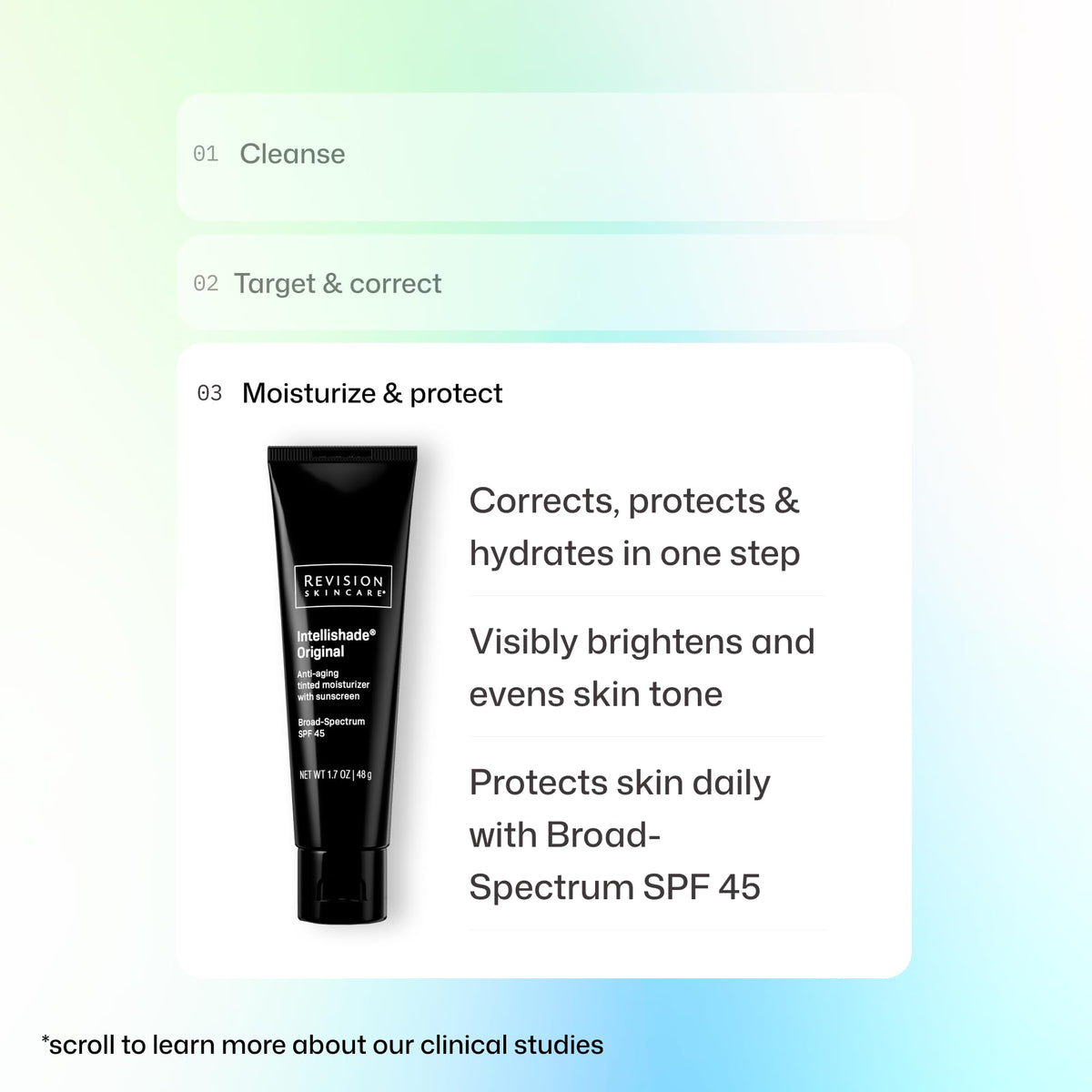 Détails des ingrédients de la Crème Solaire T teintée Revision Skincare