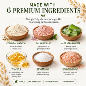 Détails des ingrédients du bain d'avoine Oats Garden