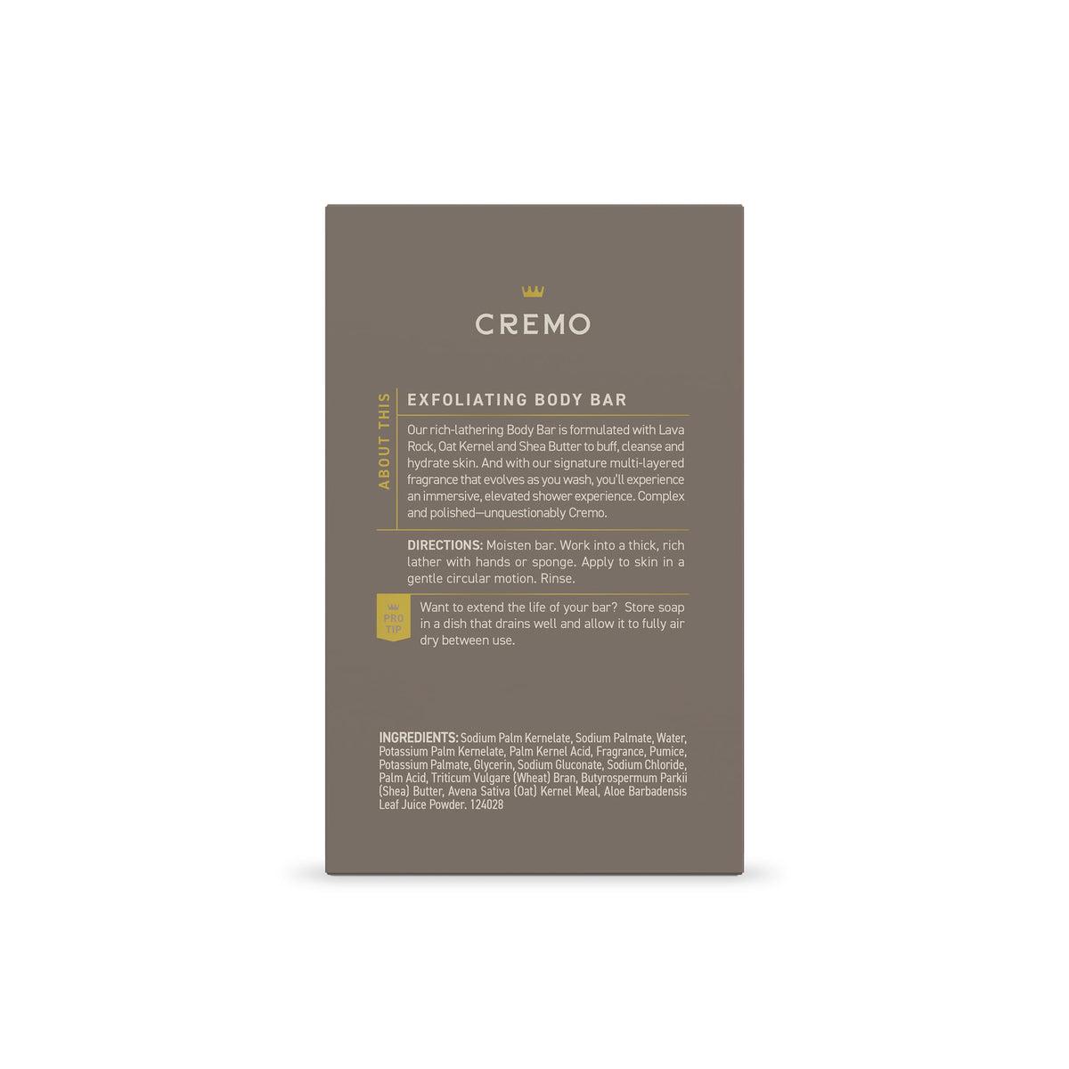 Détails des ingrédients du Savon Cremo avec beurre de karité