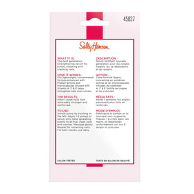 Détails des ingrédients du sérum Sally Hansen Hard As Nails®