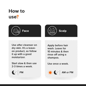 Détails des ingrédients du tonique exfoliant Minimalist