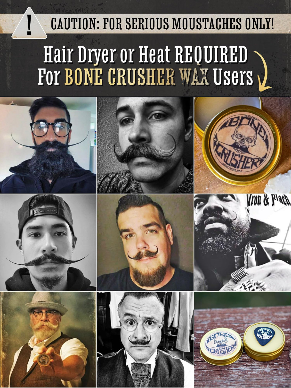 Détails des ingrédients naturels de la Cire à Moustache Extra Forte