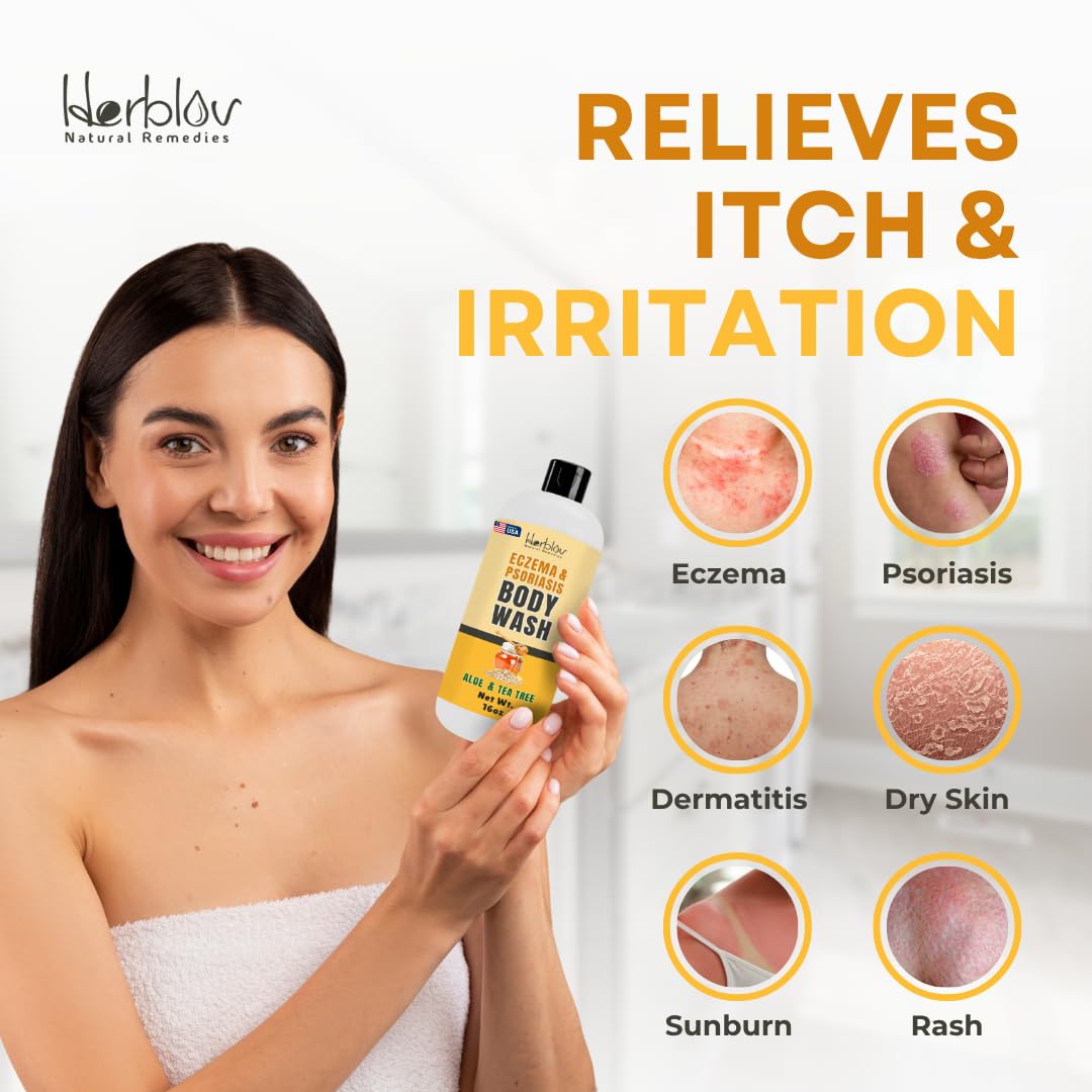 Détails des ingrédients naturels du gel douche éczema Herblov