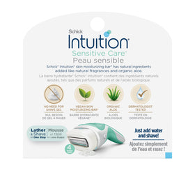Détails des lames des recharges de rasoirs INTUITION