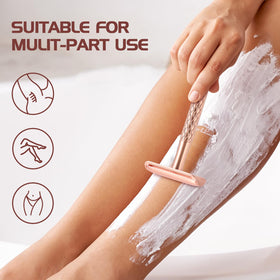 Détails des lames en acier inoxydable du rasoir THE GROOMING SOCIETY