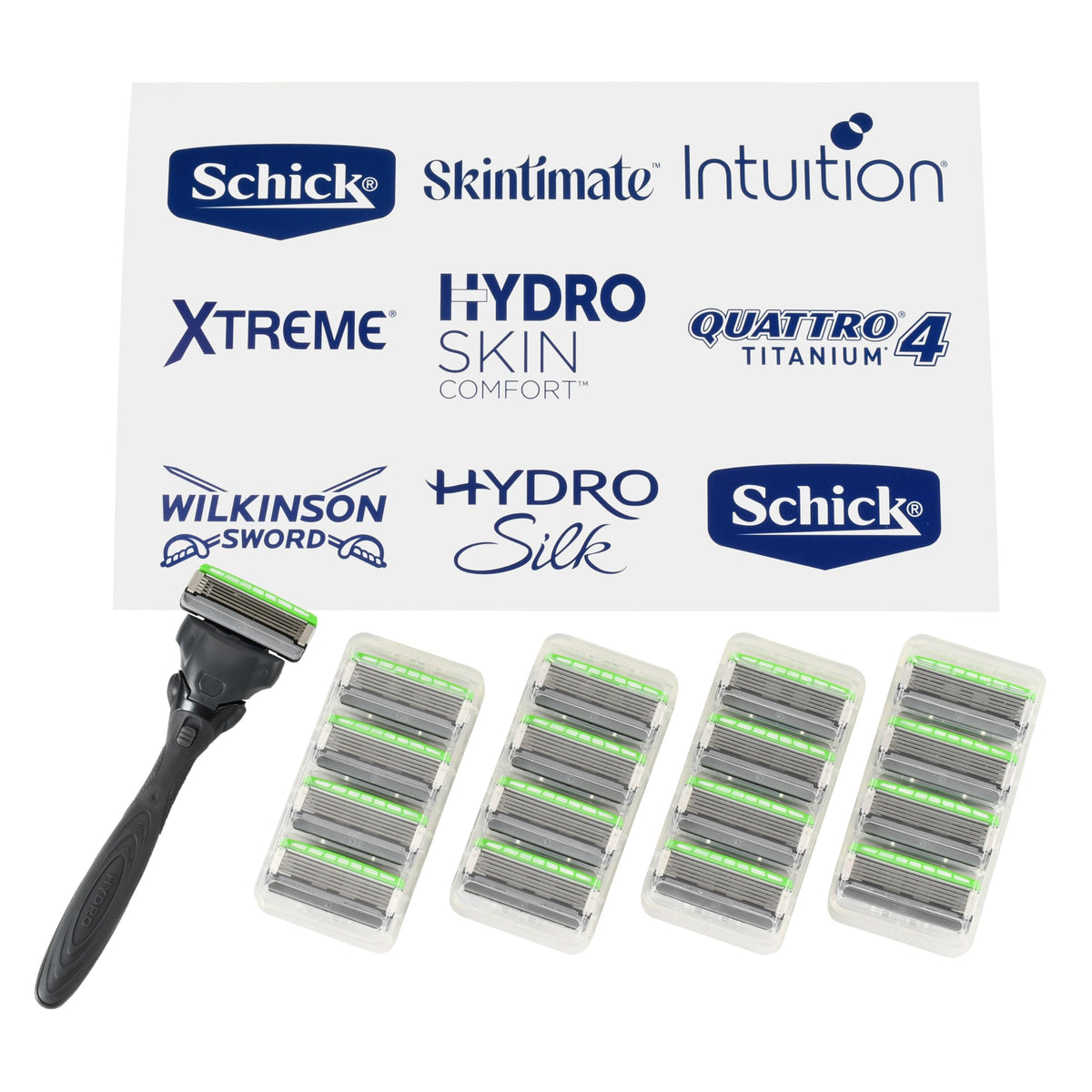 Détails des lames Schick Hydro Sensitive avec protection en aloe vera