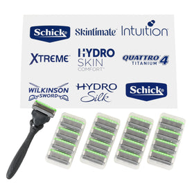 Détails des lames Schick Hydro Sensitive avec protection en aloe vera