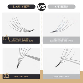 Détails des longueurs d'extensions de cils LASHVIEW