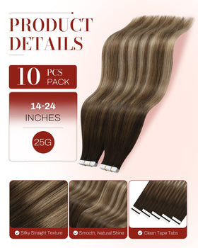 Détails des Moresoo Extensions de Cheveux Balayage 18in