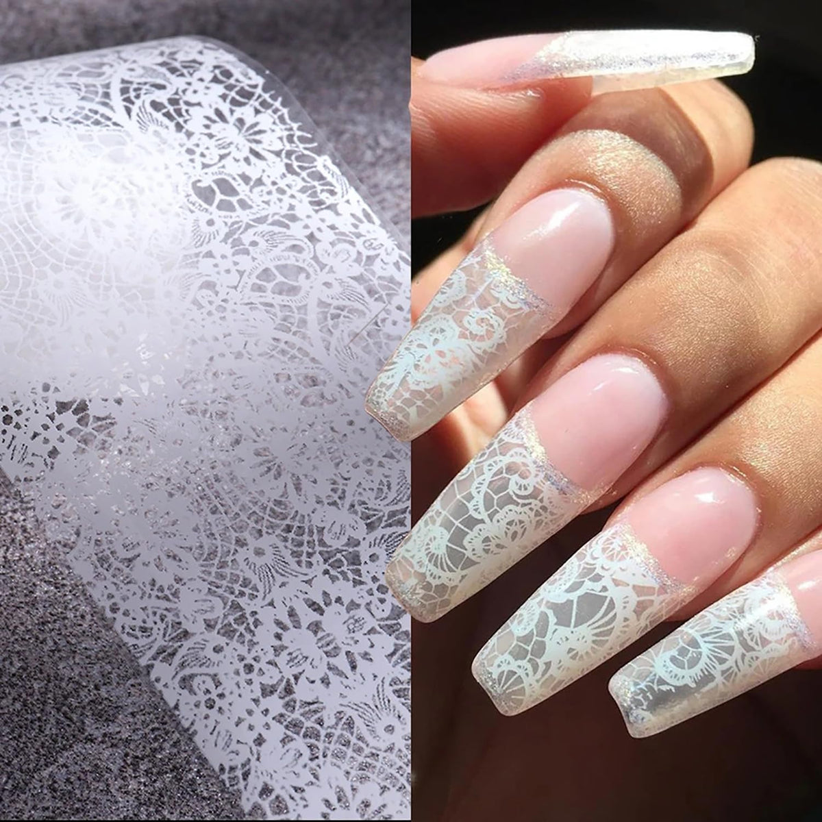 Détails des motifs floraux en dentelle sur rouleaux de transfert SILPECWEE