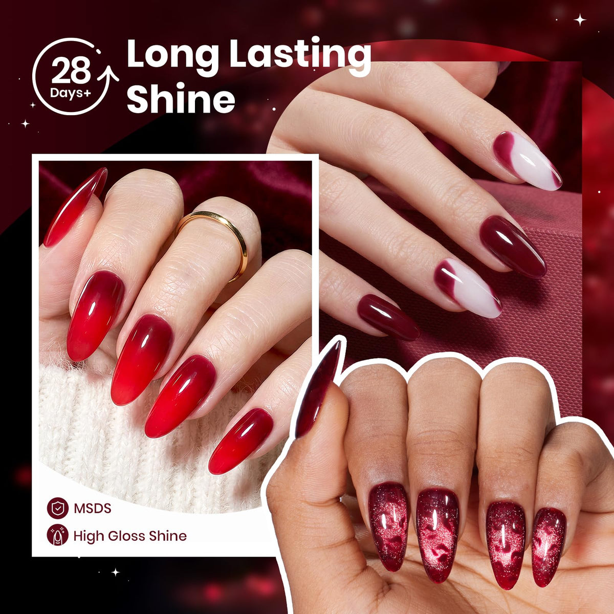 Détails des nuances du kit de vernis gel gala beetles