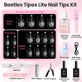 Détails des ongles artificiels du kit d'extensions beetles