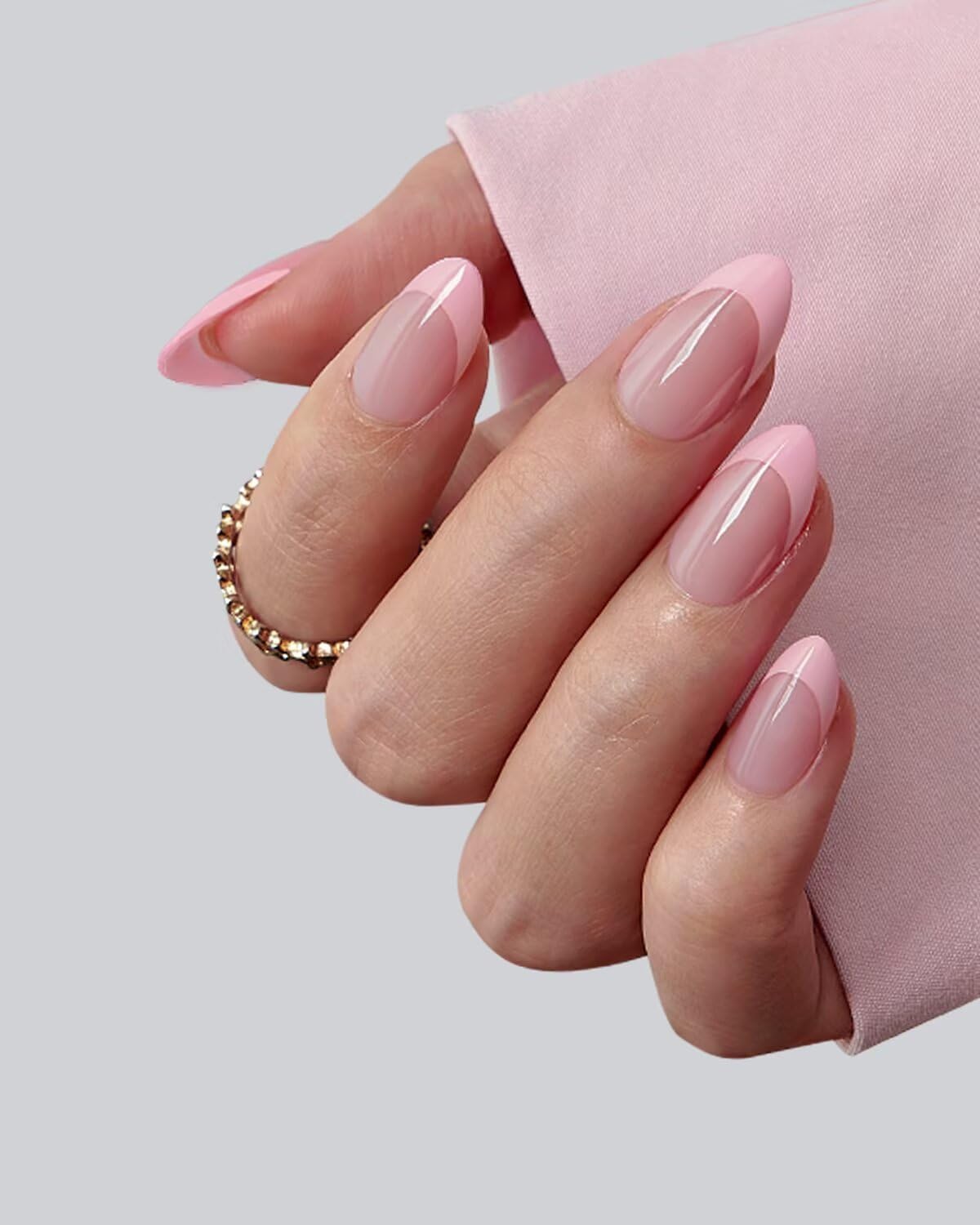 Détails des Ongles Press-On Pink French Tip BTARTBOXNAILS