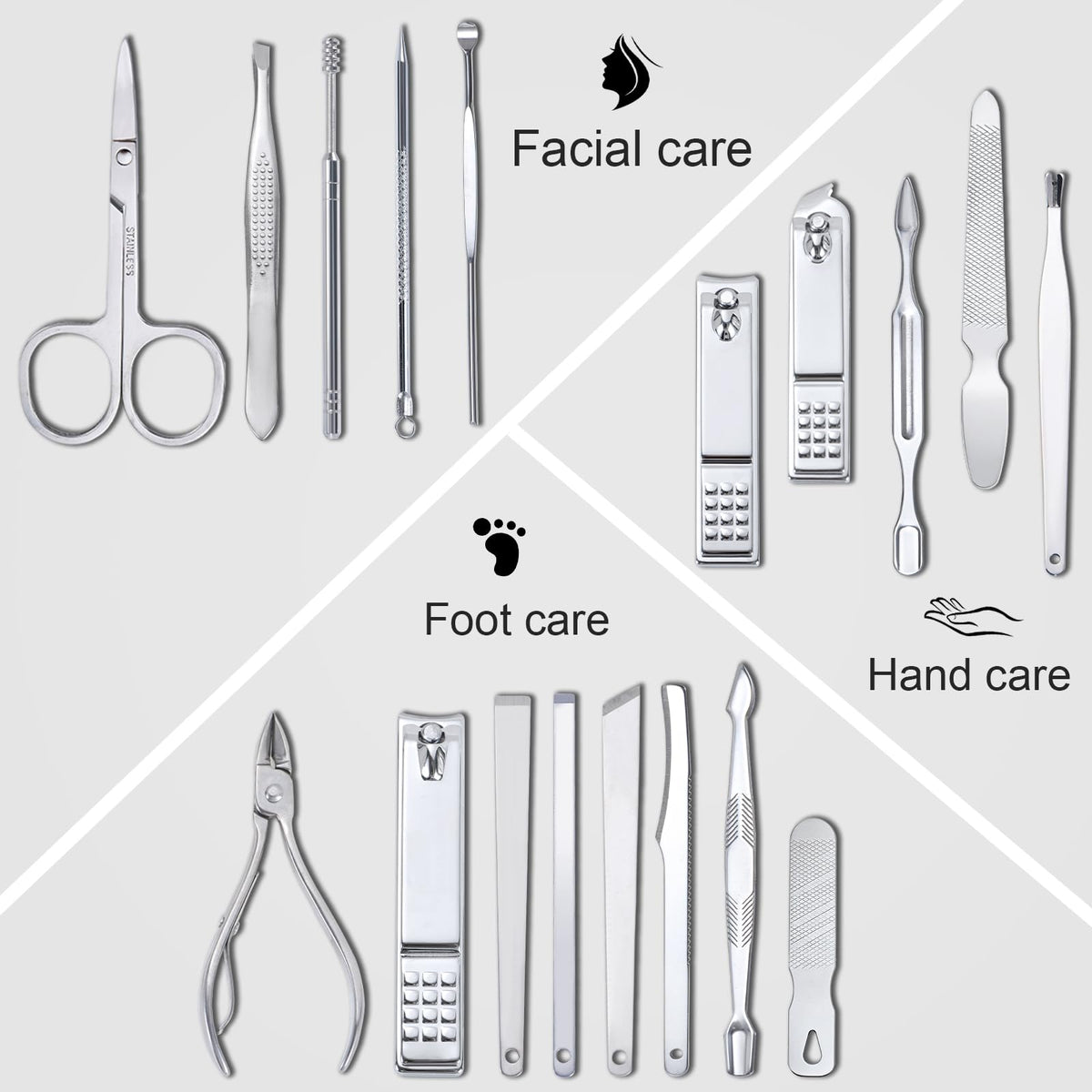 Détails des outils du kit de manucure Yougai
