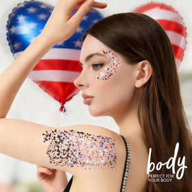 Détails des paillettes en forme d'étoiles et d'hexagones dans le gel