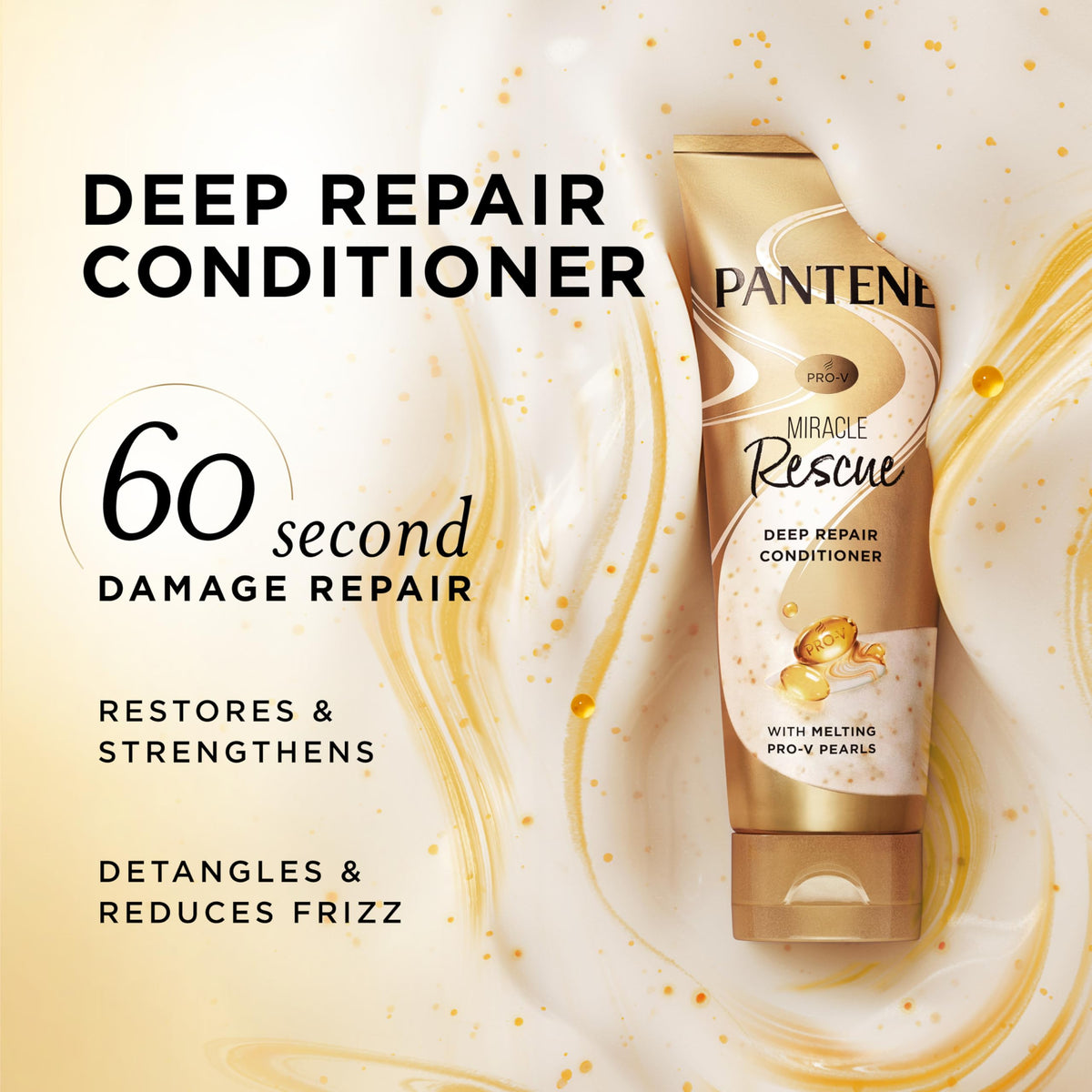 Détails des perles Pro-V dans l'après-shampooing Pantene