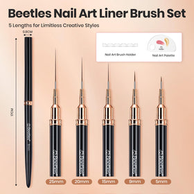 Détails des pinceaux de liner beetles avec différentes longueurs
