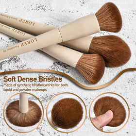 Détails des pinceaux de maquillage LORYP avec numéros et noms