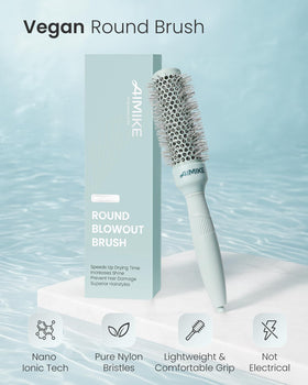 Détails des poils en nylon ondulés et droits de la brosse