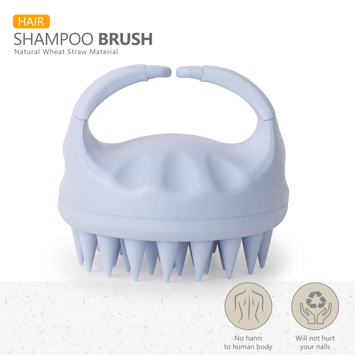 Détails des poils en silicone de la brosse Sndyi pour cuir chevelu