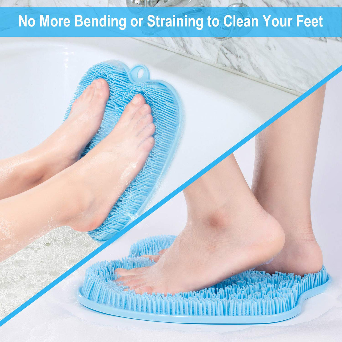 Détails des poils flexibles du tapis de douche BESKAR