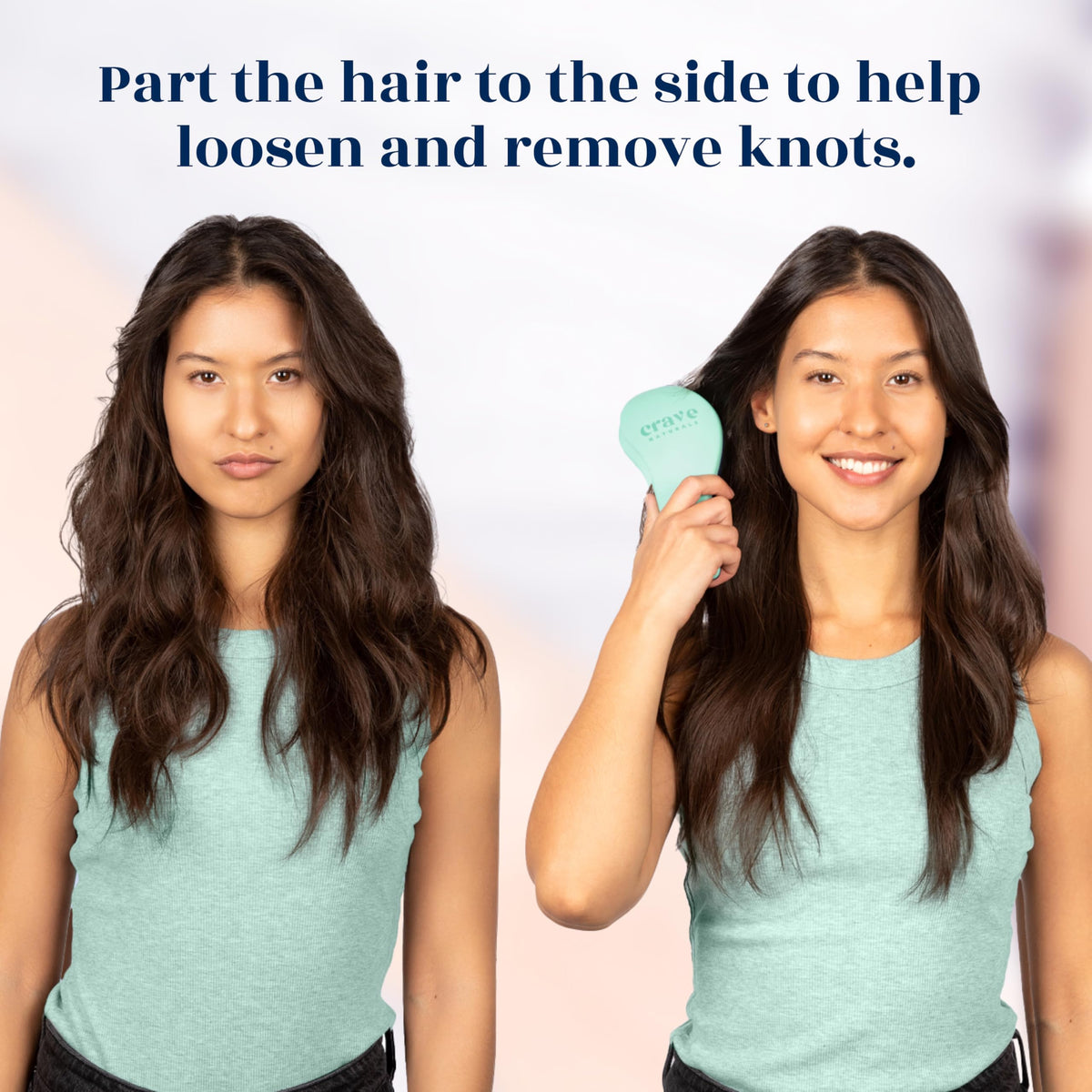 Détails des poils souples de la brosse Crave Naturals Biggie Glide Thru