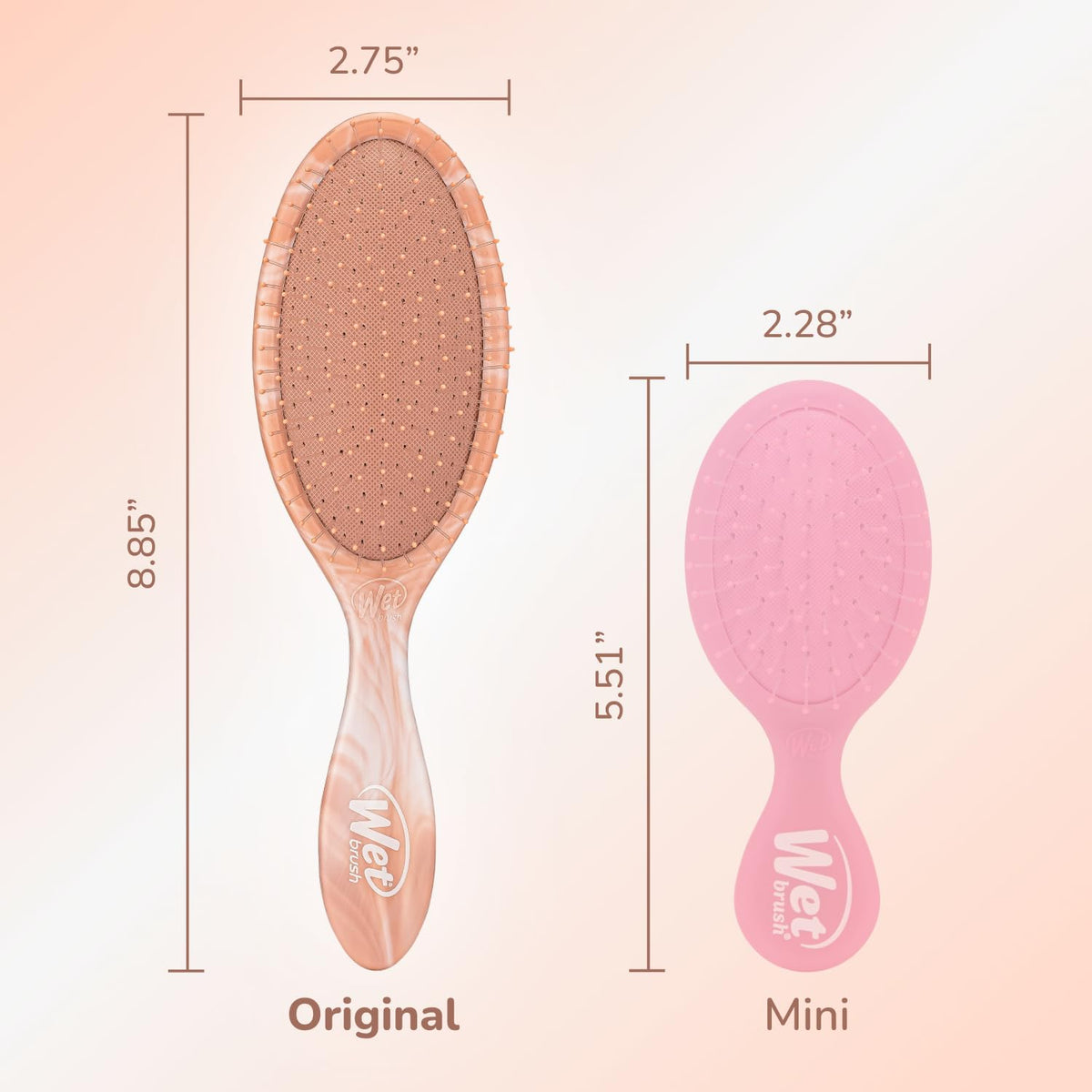 Détails des poils souples de la brosse Wet Brush Originale