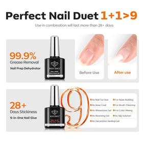 détails des pointes d'ongles en forme d'amande du kit modelones