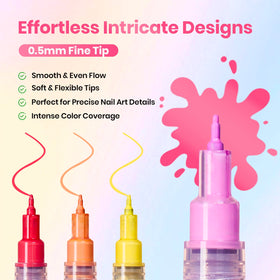 Détails des pointes de 0,5mm des stylos nail art beetles