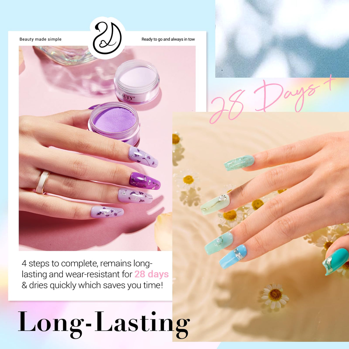 Détails des poudres à ongles AZUREBEAUTY de 10ml