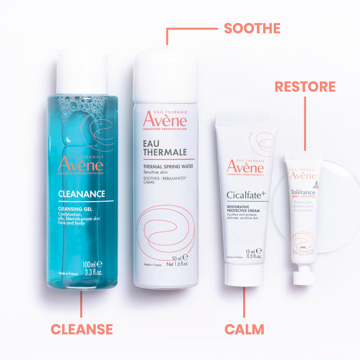 Détails des produits du Kit de soins pour une peau éclatante d'Eau Thermale Avène
