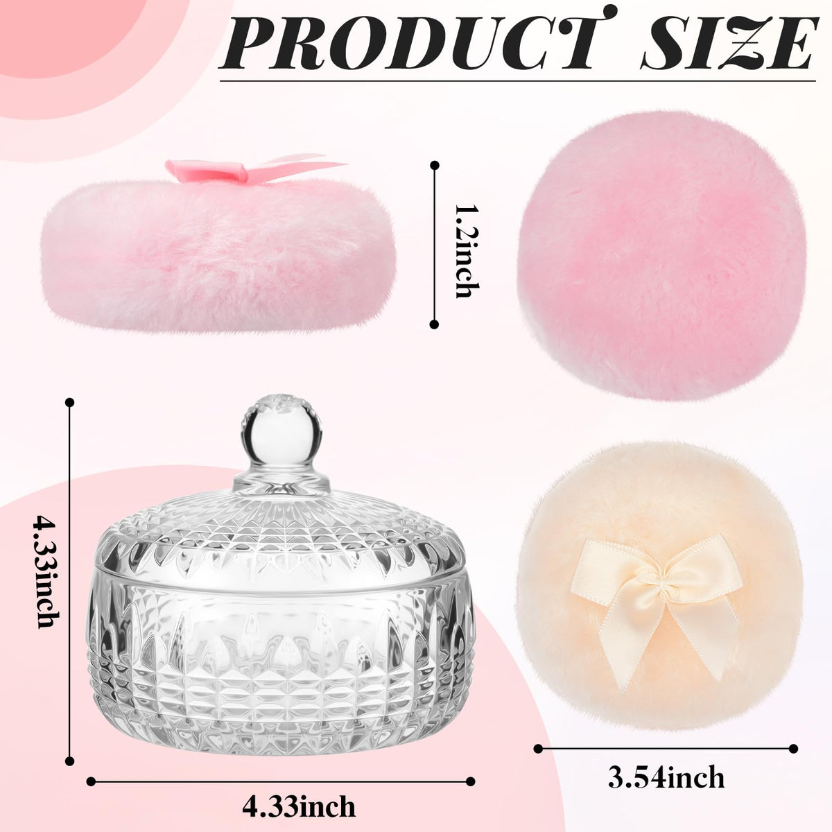 Détails des Puffs de Maquillage Tioncy avec Nœud