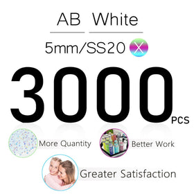 Détails des strass en résine blanc AB 5mm