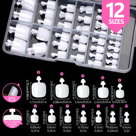 Détails des tailles des faux ongles de pieds Teenitor