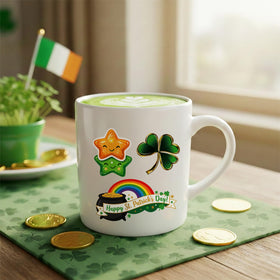 Détails des tatouages temporaires Saint Patrick en gros plan