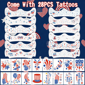 Détails des tatouages temporaires Yazhiji avec motifs patriotiques
