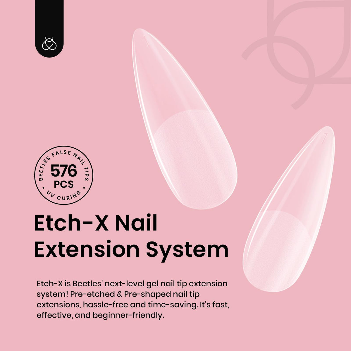 Détails des tips à ongles stiletto, taille et finition