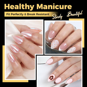 Détails des tips courts UNA GELLA en gel transparent